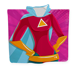 Poncho in spugna per bambina grafica Wonderwoman