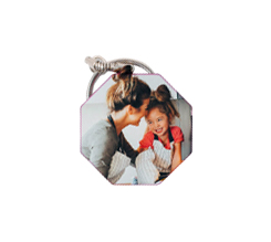 portachiavi colorato ottagonale personalizzato