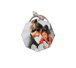 portachiavi colorato ottagonale personalizzato