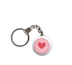 Portachiavi Tondo Cristallo Red Strips