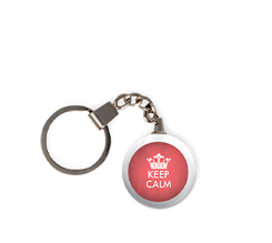 Portachiavi Tondo in Cristallo Keep Calm