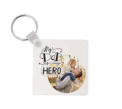 Portachiavi in legno quadrato papà eroe
