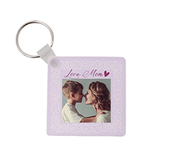 Portachiavi quadrato in masonite Mummy