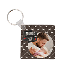 Portachiavi quadrato in masonite Miglior papà