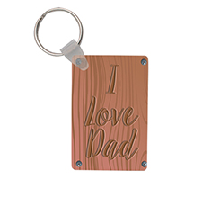 Portachiavi in Legno Rettangolare I love dad