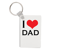 Portachiavi in Masonite Rettangolare Love dad