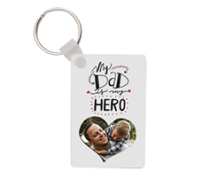 Portachiavi in Legno Rettangolare Dad is my hero