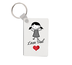 Portachiavi rettangolare con la piccola bimba