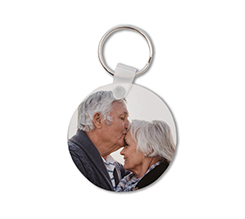 portachiavi rotondo in legno