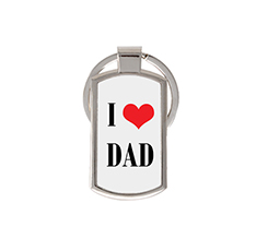 Portachiavi metallo rettangolare con grafica per papà