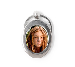 portachiavi ovale in metallo