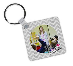 portachiavi quadrato in legno best teacher