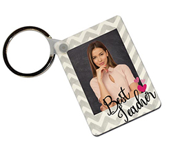 portachiavi rettangolare in legno best teacher