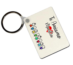 portachiavi rettangolare in legno maestra ti amiamo