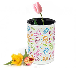 portafiori per maestre con grafica bambini colorati