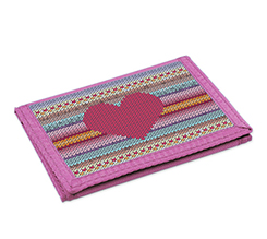 Portafogli a strappo grafica con cuore e sfondo colorato