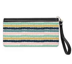 portafogli in ecopelle personalizzato con grafica con righe colorate