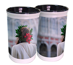 Portapenne in ceramica personalizzato con foto laurea