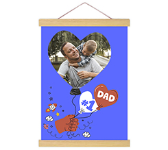 Poster con supporti in legno Papà numero 1