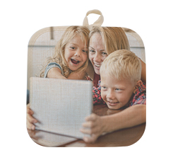 Presina con foto in juta festa della mamma