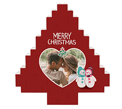 Mattoncini puzzle albero Pupazzi di neve innamorati