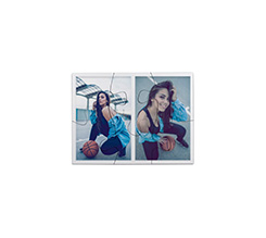 Collage di immagini su puzzle magnetico rettangolare