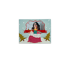 Grafica natale  su puzzle magnetico rettangolare