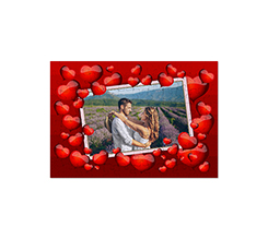 Puzzle Formato A4 Cornice di cuori
