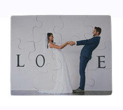 puzzle per matrimonio da usare come invito di nozze