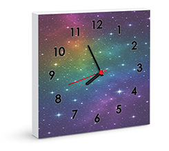 Orologio quadrato su tela Numeri neri