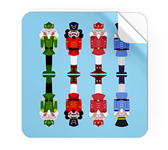 Adesivi quadrati grandi schiaccianoce