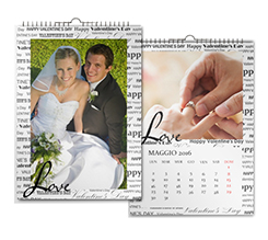 Calendario multipagina A3 con foto per regalo sposi