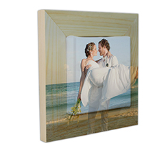 Quadretto in legno con tela personalizzata per regalo sposi