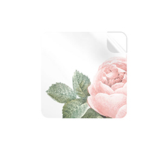 Adesivi quadrati piccoli con rosa