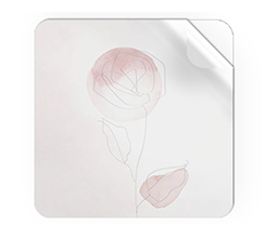 Adesivi quadrati grandi rosa stilizzata