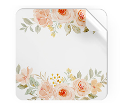 Adesivi quadrati grandi con nome rose