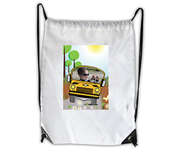 Sacca per Bambino con foto e grafica Bus