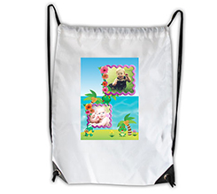 Sacca per Bambina con foto e grafica Riquadri Colorati