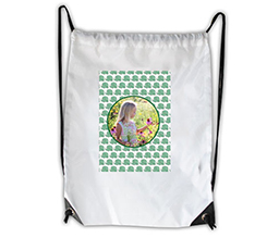 Sacca per Bambina con foto e grafica Elefanti Verdi