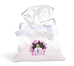 Sacchetto Comunione con Foto e grafica a Fiori