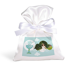 Sacchetto Prima Comunione con Foto grafica Calice e Nuvole