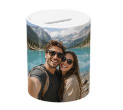 salvadanaio personalizzato con foto di coppia