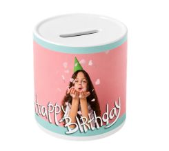 Salvadanaio in ceramica Happy Birthday