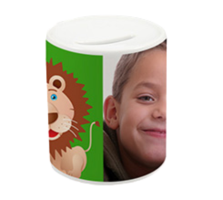 salvadanaio con grafica leoncino