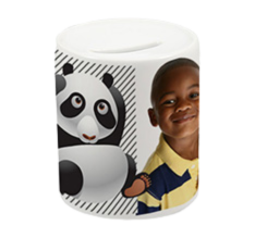 salvadanaio con grafica panda