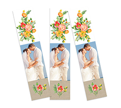 segnalibro matrimonio bouquet