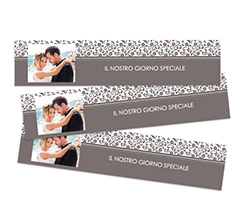 segnalibro matrimonio pattern chic