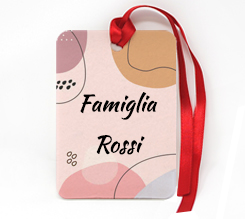 targhetta in feltro segnaposto per matrimonio