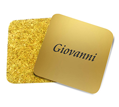 sottobicchiere in sughero segnaposto matrimonio