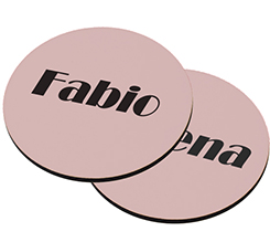 sottobicchiere tondo segnaposto per matrimonio